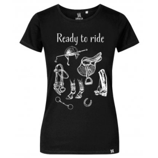 Tričko Ready to ride, anglie, dámské/pánské